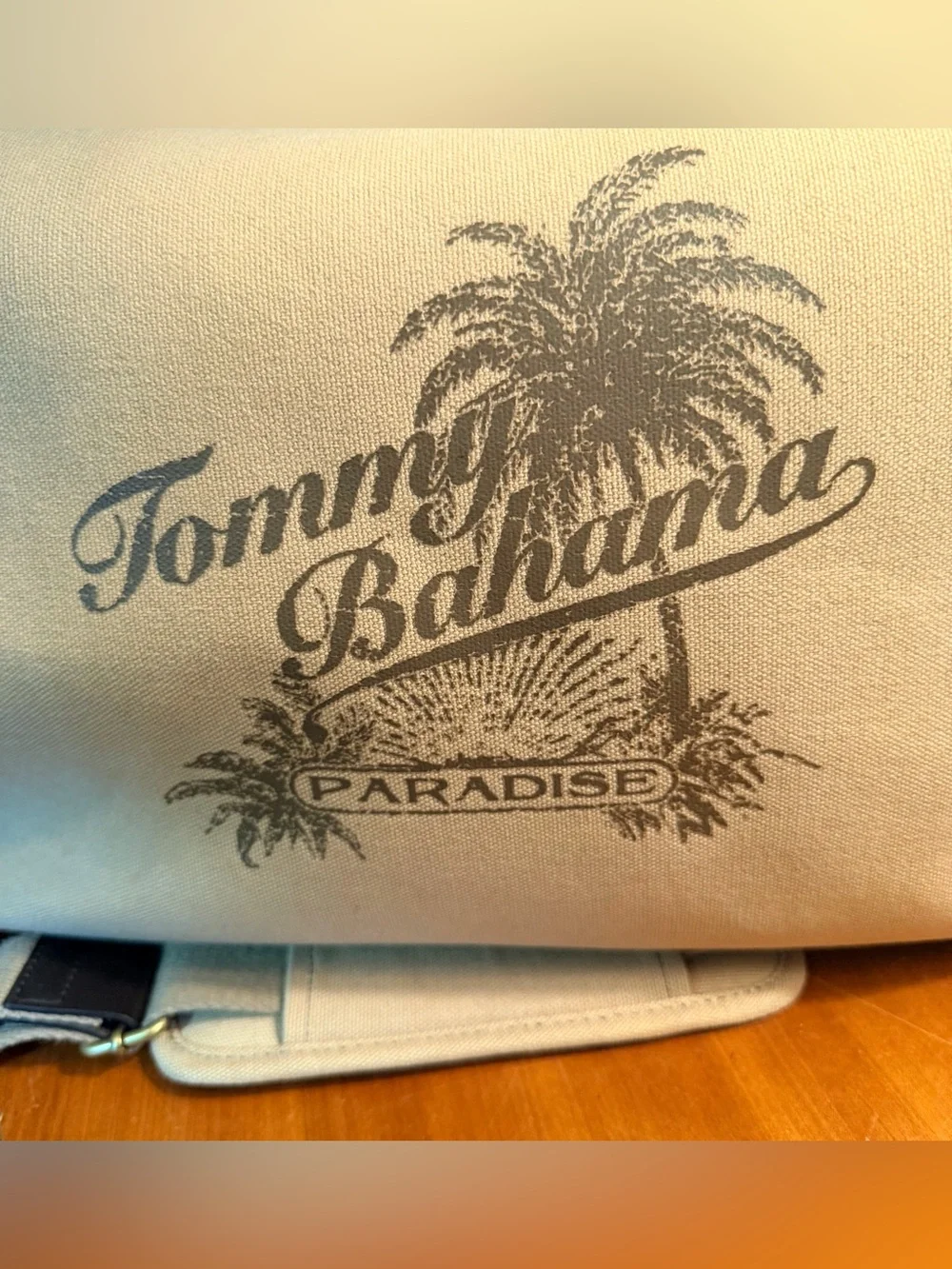Tommy Bahama Paradise Weekender Duffle Canvas Bag w/ Leather Trim ✈️